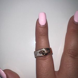 Swarovski Rose Gold Knot Ring